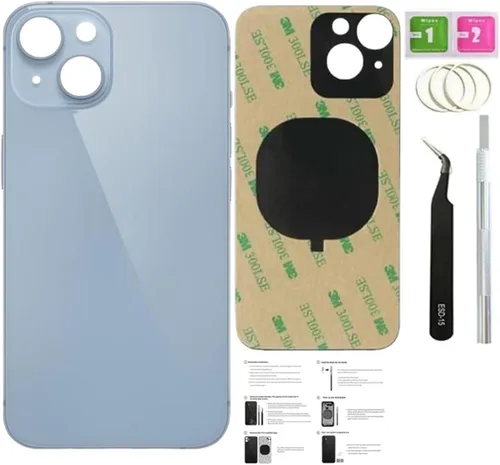 Vista 12 de 14 Pro - Carcasa trasera de repuesto para iPhone 14 Pro (morado oscuro, 6.1 pulgadas) con cinta preinstalada, instrucciones de instalación