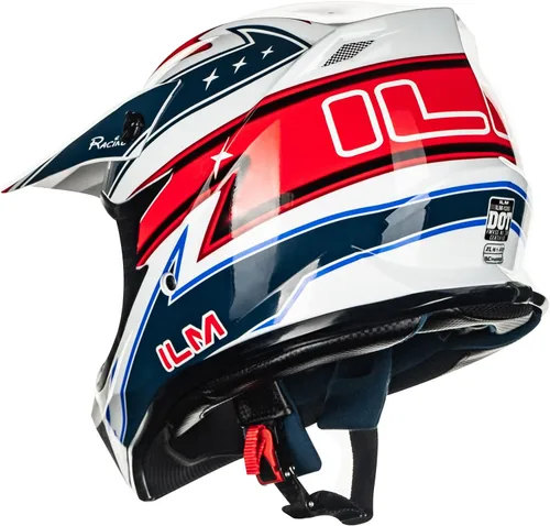Vista 10 de ILM Casco de cara completa para motocicleta, motocross y cuatrimoto para niños y jóvenes, aprobado por el Departamento de Transporte de Estados