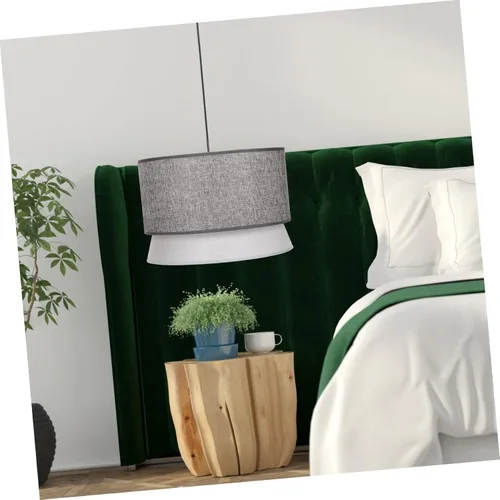 Vista 8 de Didiseaon Pantalla de lámpara negra para lámpara de tambor, pantalla de tambor, pantalla de lámpara moderna, accesorios de luz para lámparas de pie