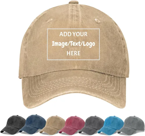 Vista 12 de Gorra de béisbol personalizada para hombres y mujeres, diseño personalizado de tu propio texto, foto nombre, sombrero de camionero ajustable