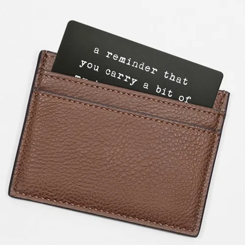 Vista 4 de Wallet Insert, Engraved Gift For Him, Valentine’s Day Gift, Birthday Gift, Hubby Gift, Engraved Wallet Insert Card, Reminder You Carry My Heart