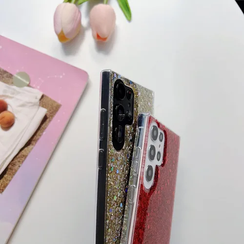 Vista 5 de Funda para Samsung Galaxy A13 5G a la moda para mujeres y niñas, diseño con purpurina brillante, delgada, bonita, brillante, elegante, suave