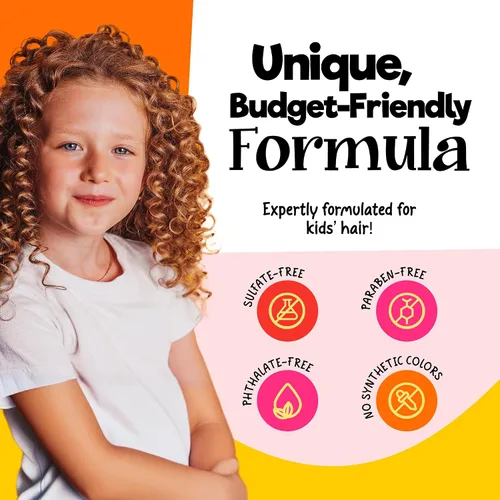 Vista 3 de Ccurlykids conjunto mixto de pelo Haircare Super desenredante champú acondicionador de 8.0 ounce, 8.0 ounce, spray 6.0 ounce, rizado Crème