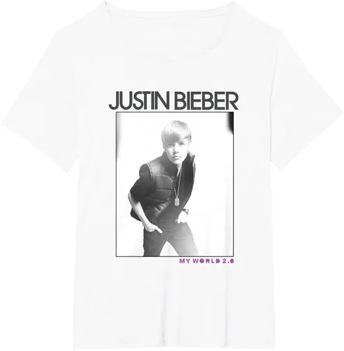 Vista 6 de Justin Bieber Camiseta oficial de My World 2.0 Photo, Blanco