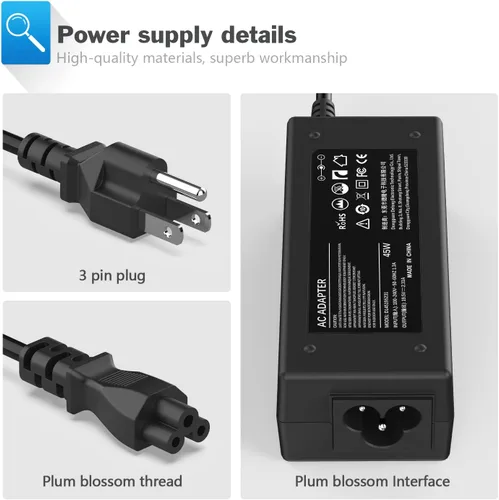Vista 4 de VUOHOEG Cargador para portátil de 45 W compatible con Dell Inspiron 11 3000 (3152/3153/ 3157/3162/ 3168/3179, Inspiron 13 5000 2 en 1