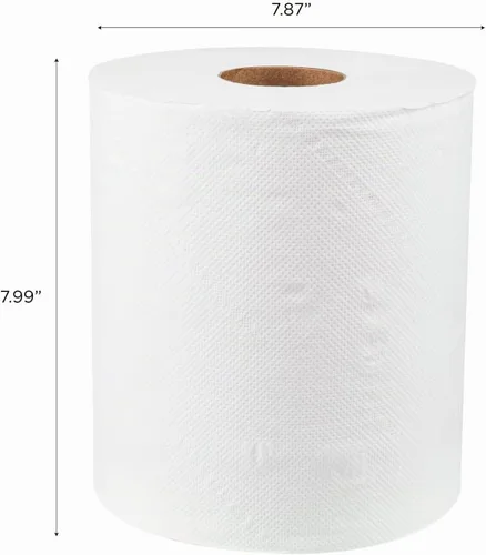 Vista 6 de Karat JS-CPW600 - Toallas de papel de 2 capas, color blanco, 3600 hojas/rollo, caja de 6 rollos