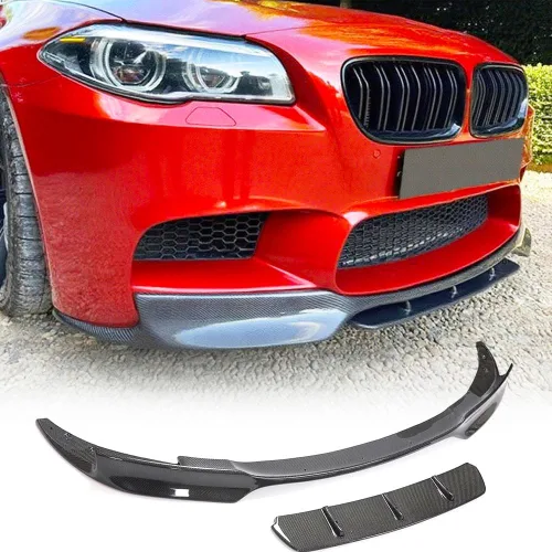 Vista 8 de Borde de parachoques delantero de fibra de carbono para BMW Serie 5 F10 M5 Sedan 2012-2016