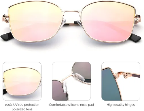 Vista 4 de JOO'RTI Polarized Sunglasses for Women, UV Protection