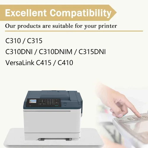 Vista 2 de C310 C315 Black Toner Cartridge 008R13325 High Capacity Replacement for Xerox C310 C315 C410 C415 Printer