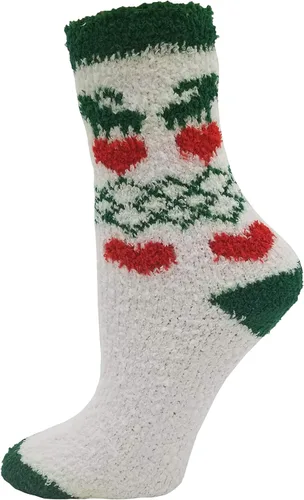 Vista 4 de Calcetines de Navidad para mujer, 12 pares, Navidad, patrones coloridos novedosos