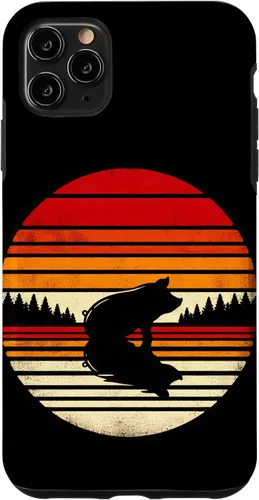 Vista 11 de Funda para iPhone 15 Pig Sunset Retro Style Safari Vintage 70s