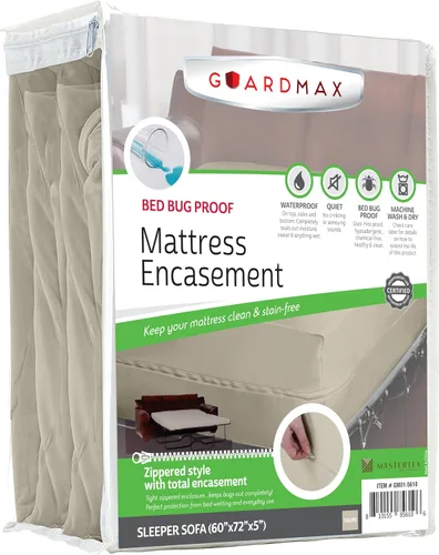 Vista 45 de Protector de colchón Guardmax con cremallera funda contra insectos para cama 100% impermeable suave, hipoalergénico y transpirable