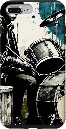 Vista 12 de Black White Drummer Music Lover Drumming Drummer Graphic Case for iPhone 17