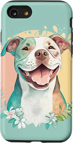 Vista 18 de Pit Bull - Carcasa para iPhone 17, diseño artístico de Pitbull para mujer