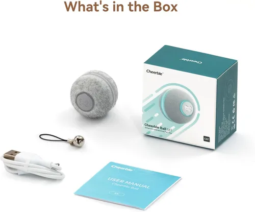 Vista 8 de Cheerble Juguetes interactivos para gatos de interior, juguete automático para gatos de interior aburridos, juguetes eléctricos para gatitos con Gris