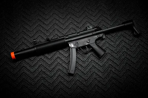 Vista 7 de HK Heckler & Koch MP5 SD6 AEG Rifle Airsoft Automático de 6 mm BB, color negro