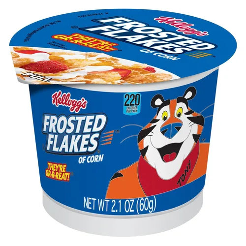 Vista 9 de Kellogg's Frosted Flakes, Cereal para el Desayuno, Original, 1 onza (paquete de 96)