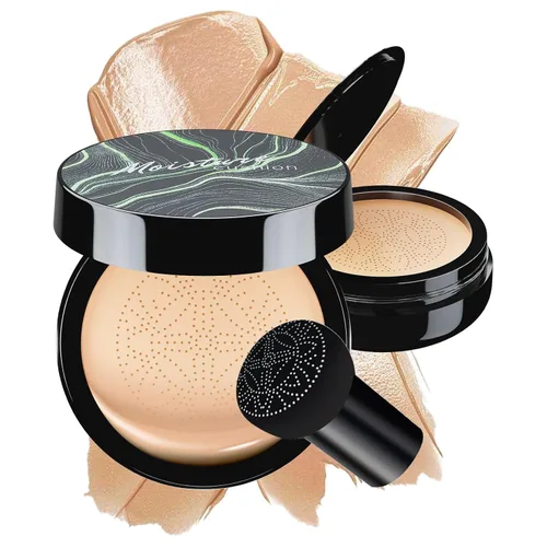Vista 20 de Mushroom Head Air Cushion CC Cream - Base de maquillaje facial BB Cream para piel madura, corrector hidratante que ilumina el tono de piel uniforme
