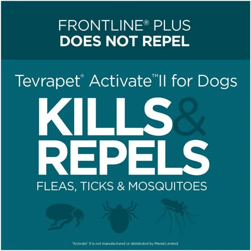 Vista 4 de TevraPet Activate II Prevención de pulgas y garrapatas para perros Perros pequeños de 4 a 10 libras Gotas de pulgas de acción rápida
