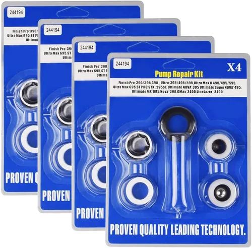 Vista 8 de 244194 Kit de reparación de bomba de repuesto para pulverizador de pintura sin aire para 390 395 490 495 595 3400 compatible (paquete de 2)