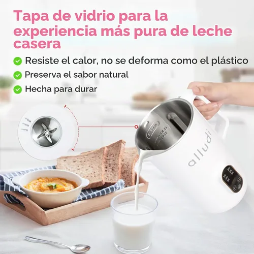 Vista 3 de Máquina automática para hacer leche de nuez 10 en 1 de 27 onzas Coco casero, avena, leche de almendras, bebidas a base de plantas Máquina