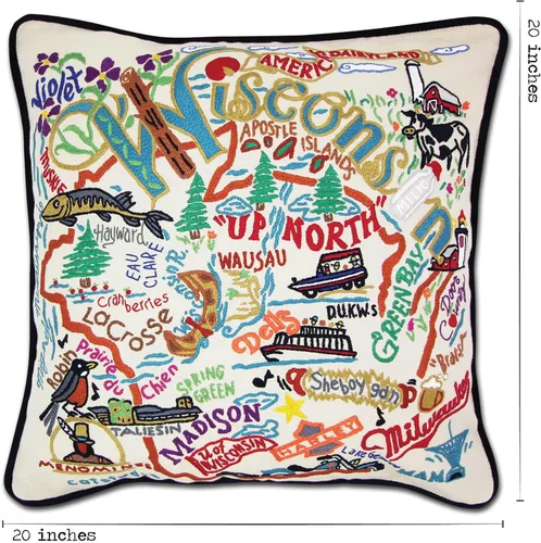 Vista 81 de Catstudio Almohada decorativa bordada a mano de Texas