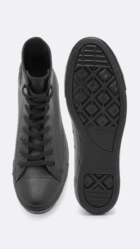 Vista 4 de Converse Chuck Taylor All Star - Tenis de cuero para mujer Niebla índigablancoblanco