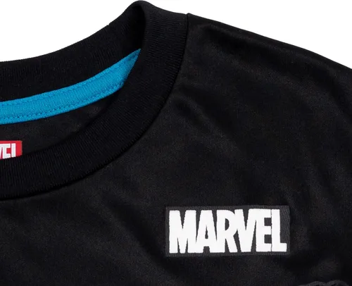 Vista 6 de Marvel Avengers - Conjunto de camiseta de manga corta y pantalones cortos de malla para niños