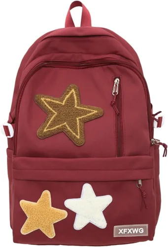 Vista 8 de Y2k - Mochila con colgante kawaii con diseño de estrellas estéticas, bonita bolsa para computadora portátil de preppy, suministros de regreso a