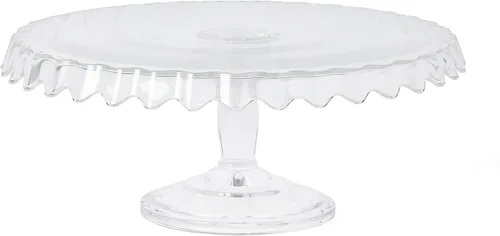 Vista 7 de Martha Stewart Highbrook 8.5" Handmade Jadeite Glass Cake Stand Verde (8.5")