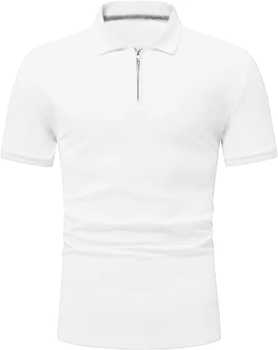 Vista 4 de Muscle Fit Shirts for Men 2023 Fashion Cotton Short Sleeve Summer Polo Shirts Spring Soft Fitted Solid Work Shirt