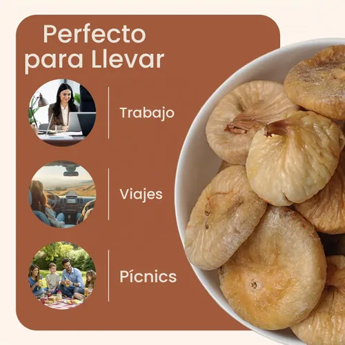 Vista 5 de Wellsley Farms Higos de calimirna secos orgánicos, bocadillos naturalmente dulces con alto contenido de fibra, higos secos sin azúcar añadido, sin