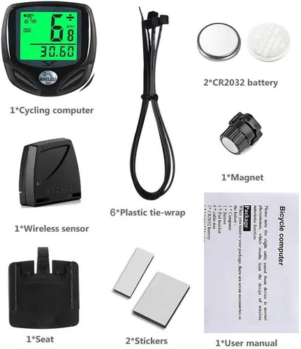 Vista 6 de SY Velocímetro y cuentakilómetros para bicicleta. Computadora inalámbrica impermeable para bicicleta con pantalla LCD y múltiples funciones de YS