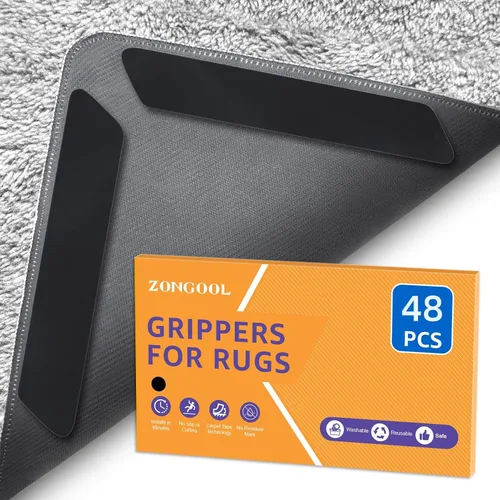 Vista 19 de ZONGOOL - 8 cintas antideslizantes para alfombras de doble cara Negro