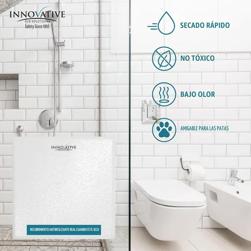 Vista 4 de Recubrimiento Antideslizante Tub Guard para Tina y Ducha - Secado Rápido y Ecológico - Blanco