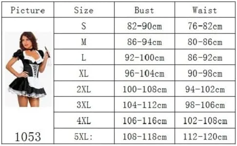 Vista 6 de Disfraz de sirvienta francesa para mujer, sexy, negro, satén, talla S-5XL