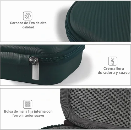 Vista 4 de Hard Carrying Case Compatible with Shark ChillPill Fan Accessories Green