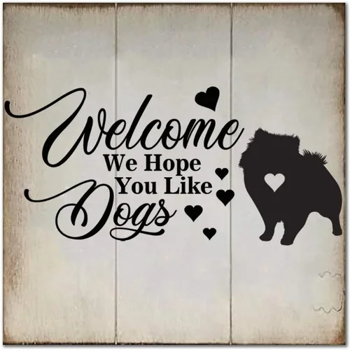 Vista 13 de Welcome We Hope You Like English Cocker Spaniel Dog Wood Sign Rustic Wall Plaque Dogs Lovers Wall Decor Hanging Plaque Sign for Home Kitchen Bar