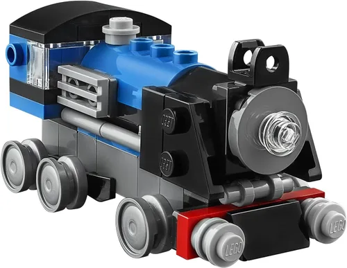 Vista 6 de Tren expreso azul de LEGO Creator 31054 Juego de construcción.