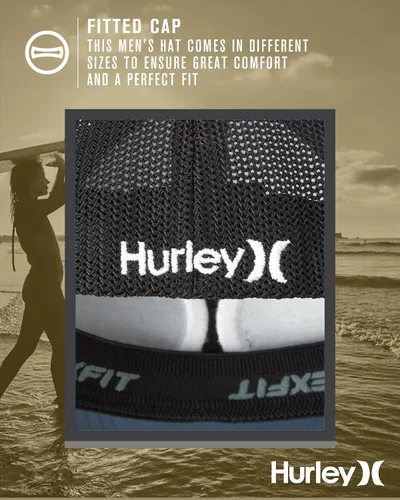 Vista 5 de Hurley Gorra de béisbol Icon Textures Flexfit para hombre