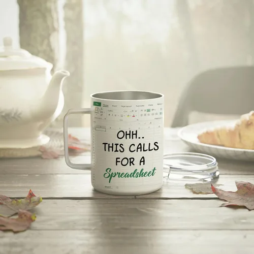 Vista 6 de Hyturtle Regalos de Contador para Mujeres, Hombres, Jefe, Regalos para Contador Vaso Térmico Taza de Café de Acero Inoxidable 12oz, Divertida Taza