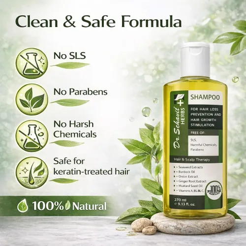 Vista 4 de Herbs+ Champú de hierbas para la prevención de la pérdida de cabello y la estimulación del crecimiento del cabello 9.13 fl.oz