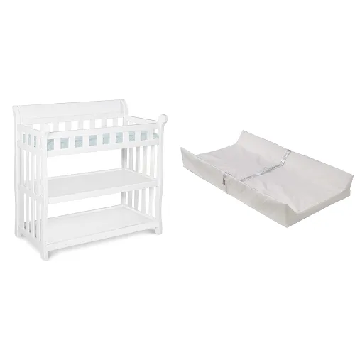 Vista 8 de Mesa para cambiar pañales Delta Children Eclipse con cambiador, gris