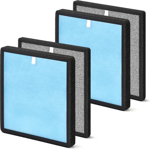 Vista 8 de Filtro de repuesto HJ-H23 compatible con Hejiko HJ-H23 Air Pu-rifier, combina con el modelo No. HJ-H23-RF, 2 juegos de filtros HJ-H23 extraíbles que