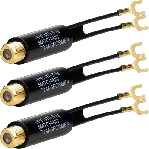 Vista 8 de Ancable 75 ohmios a 300 ohmios adaptador chapado en oro, transformador