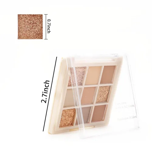 Vista 5 de Boobeen Paleta de sombras de ojos nude – maquillaje mate y brillante, polvo cremoso altamente pigmentado para sombra de ojos, crea un aspecto