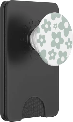 Vista 7 de Margarita Flor Minimalista Salvia Verde Pastel Margaritas PopSockets Intercambiables PopGrip