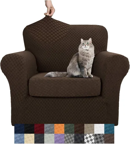 Vista 150 de YEMYHOM - Fundas elásticas para cojín individual, protector de sofá, silla, asiento, funda deslizante, funda suave de sofá, reemplazo, grande, a