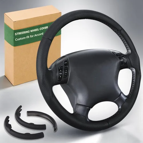 Vista 16 de Aimato Funda de volante personalizada para Honda Accord 2013-2017/Pilot 2016-2018/Crosstour 2013-2015, delgada, antideslizante, resistente a