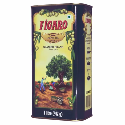 Vista 4 de Fígaro Aceite de oliva Aceite de oliva puro para cocinar diariamente Adecuado para platos indios, curry y salsas Importado de España Lata